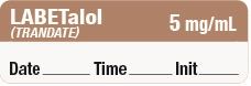 LABETalol (TRANDATE) 5 mg/mL - Date, Time, Init. Anesthesia Label