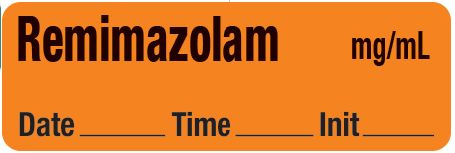Remimazolam mg/mL - Date, Time, Init. Anesthesia Label