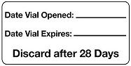 Date Vial Opened: /Date Vial Expires: /Discard after 28 Days Vaccine Label