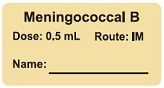 Meningococcal B Dose: 0.5 mL/Route: IM  Vaccine Label