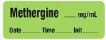 Methergine mg/mL - Date, Time, Init. Syringe Label