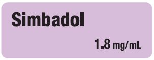 Simbadol 1.8mg/mL Syringe Label