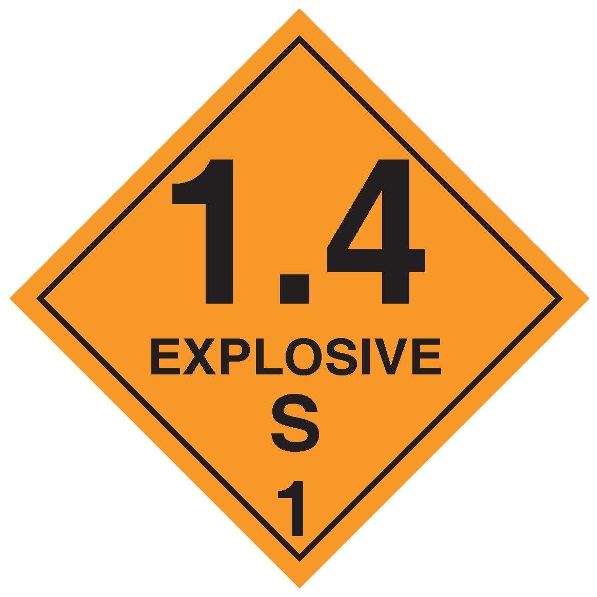 Explosive 1.4 S Label