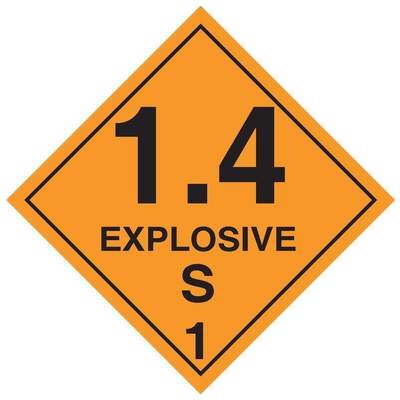 Explosive 1.4 S Label