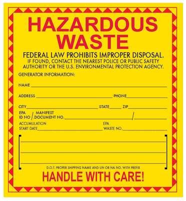 Hazardous Waste Label