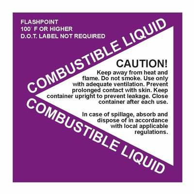 Combustible Liquid Label