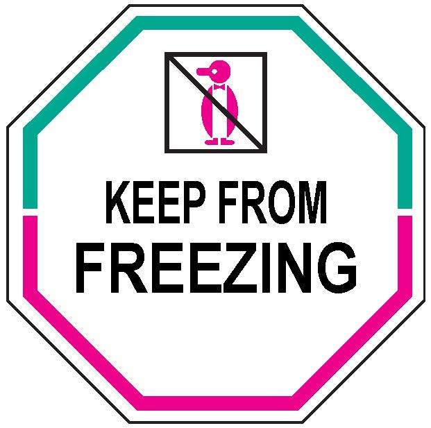Keep From Freezing (Octagon Shape) Label