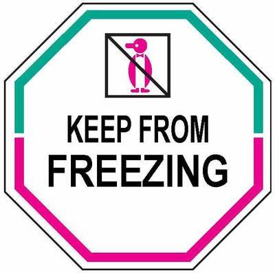 Keep From Freezing (Octagon Shape) Label