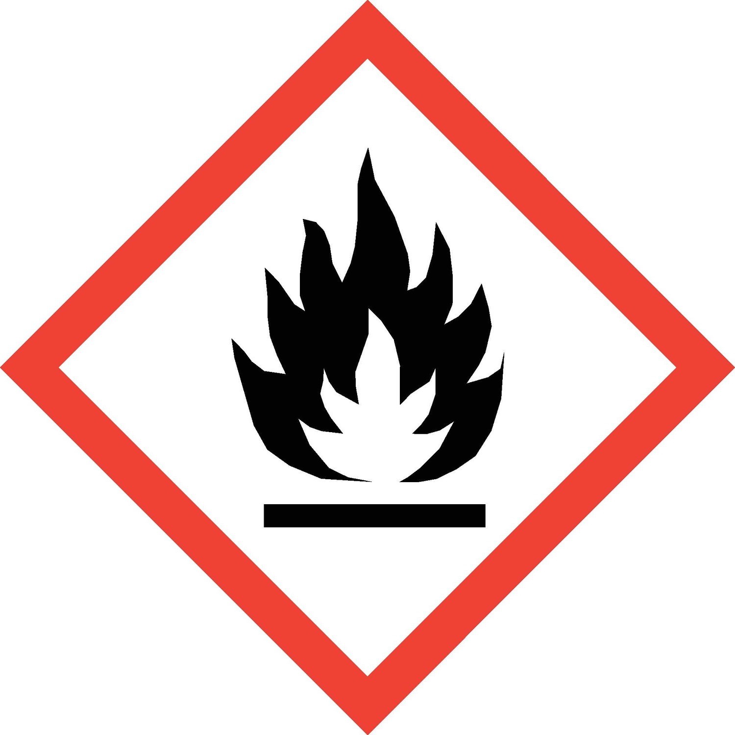 GHS Pictogram Label - Flame, 1.25" x 1.25"