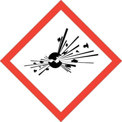 GHS Pictogram Label - Exploding Bomb, 1.25" x 1.25"