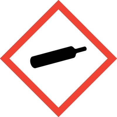 GHS Pictogram Label - Gas Cylinder, 1.25" x 1.25"