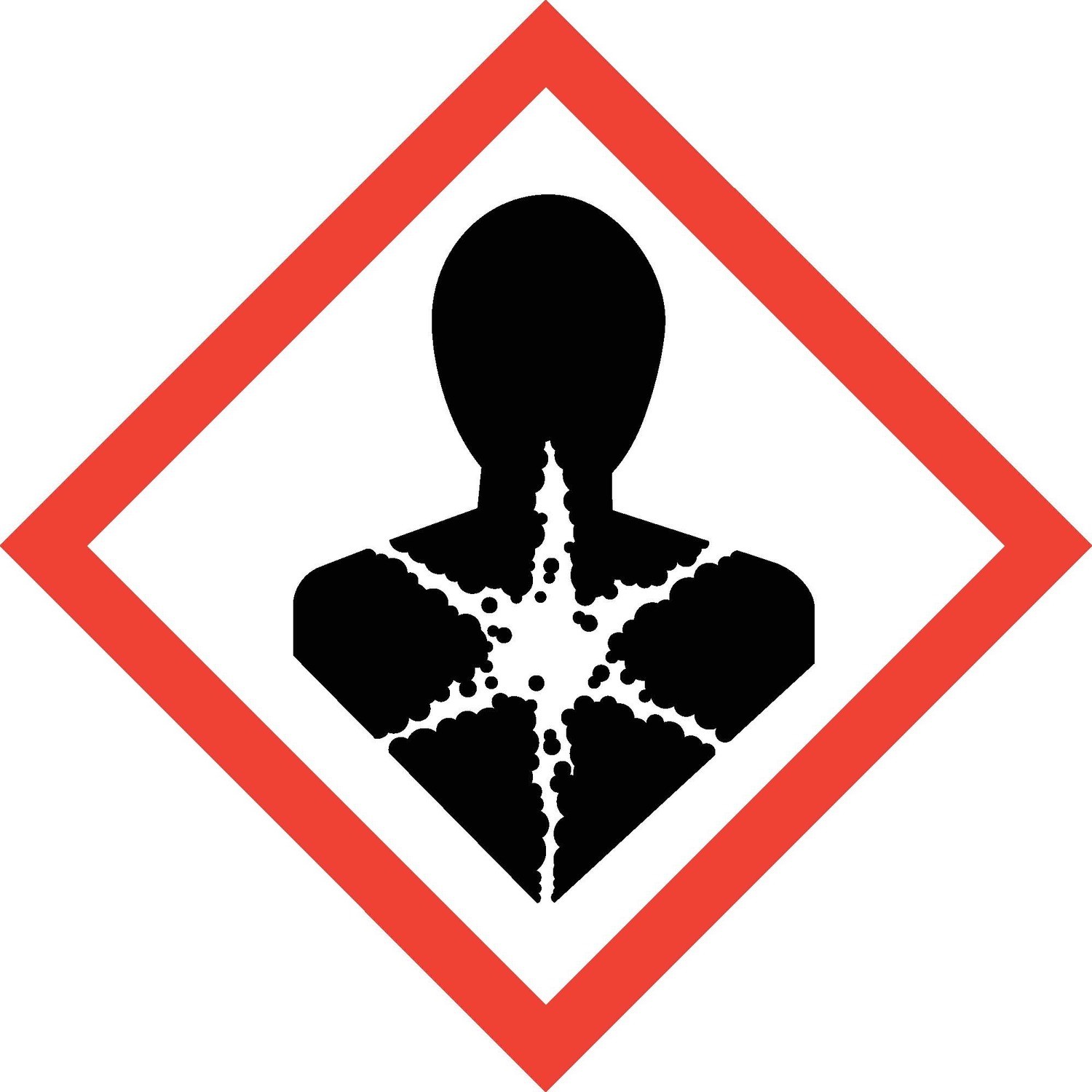 GHS Pictogram Label - Health Hazard, 2" x 2"