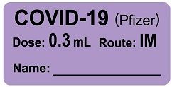 COVID-19 (Pfizer) Dose: 0.3 mL/Route: IM Vaccine Label