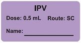 IPV Dose: 0.5 mL/Route: SC  Vaccine Label