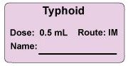 Typhoid Dose: 0.5 mL/Route: IM  Vaccine Label