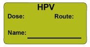HPV  Immunization Label