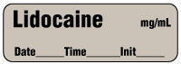 Lidocaine mg/mL -  Date, Time, Init. Anesthesia Label