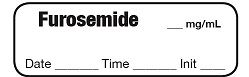 FUROSEMIDE MG/ML - Date, Time, Init. Syringe Label