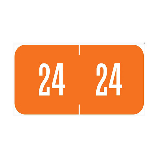 System 1900-24-Orange Year Code Labels (2024)