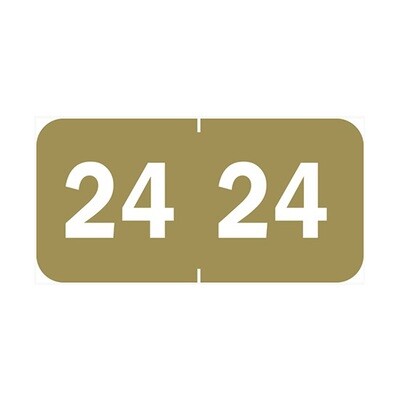 System 1900-24-Gold Year Code Labels (2024)