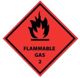 FLAMMABLE GAS 2 FLAMMABLE GAS 2