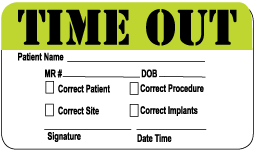 Time Out Label (Green)