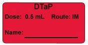 DTaP Dose: 0.5 mL/Route: IM  Vaccine Label