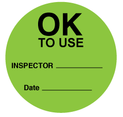 OK To Use Label