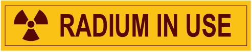 RADIUM IN USE RADIUM IN USE
