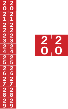 System 2420 #20 - #29 Numeric Labels