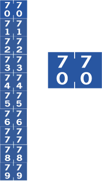 System 2470 #70 - #79 Numeric Labels System 2470 #70 - #79 Numeric Labels