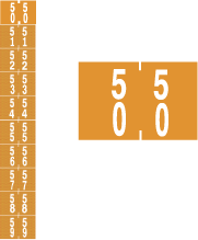 System 3050 #50 - #59 Numeric Labels