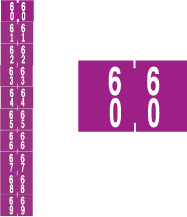 System 3060 #60 - #69 Numeric Labels System 3060 #60 - #69 Numeric Labels