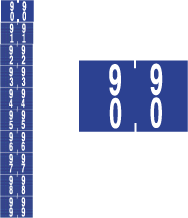 System 3090 #90 - #99 Numeric Labels System 3090 #90 - #99 Numeric Labels