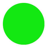 3/4" Fluorescent Green Dot Label - Removable