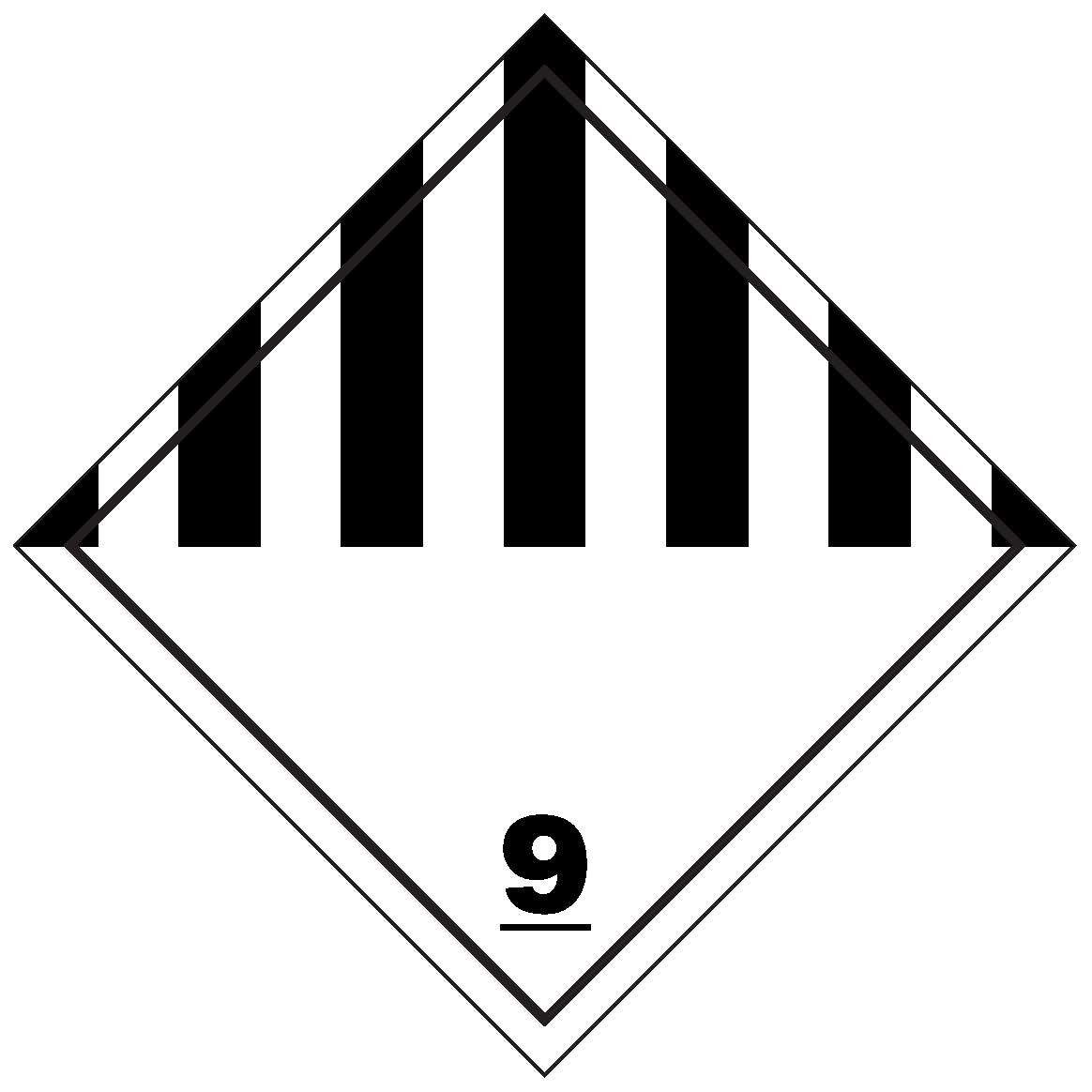 Miscellaneous Hazard Class 9 Label (w/ PSN) Miscellaneous Hazard Class 9 Label (w/ PSN)