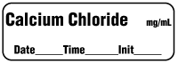 Calcium Chloride mg/mL - Date, Time, Init. Anesthesia Label