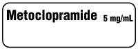 Metoclopramide  5 mg/mL Anesthesia Label