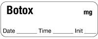Botox mg - Date, Time, Init. Syringe Label