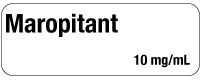 Maropitant 10 mg/mL Syringe Label