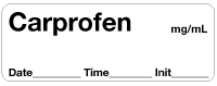 Carprofen mg/mL - Date, Time, Init. Anesthesia Label