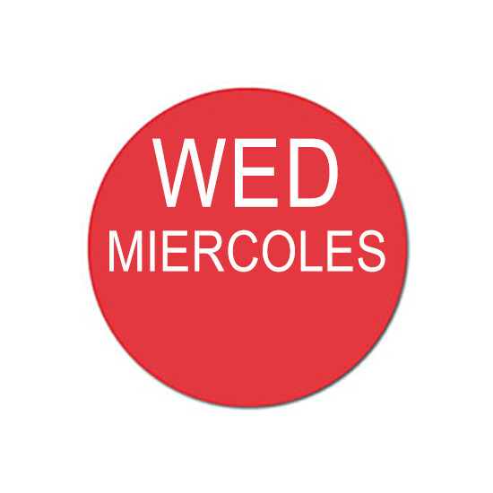 WED/MIERCOLES 1" - Water Dissolvable