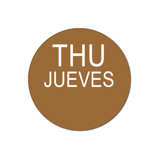 THU/JUEVES 1" - Water Dissolvable