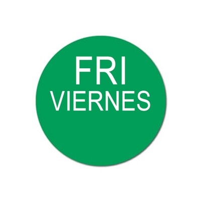 FRI/VIERNES 1 FRI/VIERNES 1" - Water Dissolvable