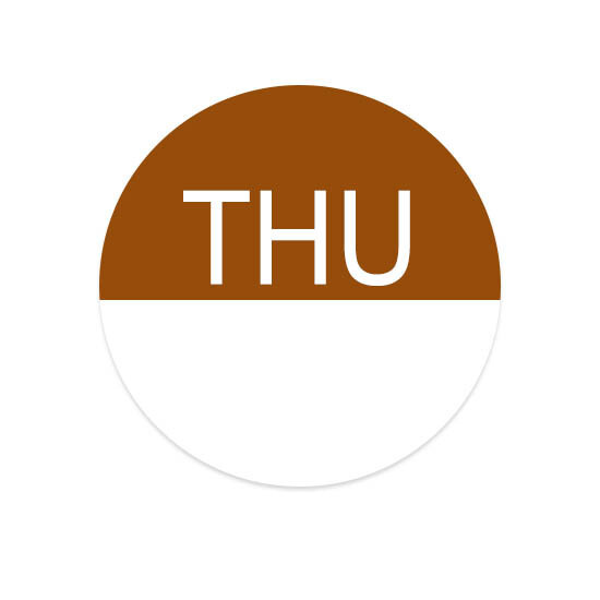 1" THU (Reverse Print w/ Space) Water Dissolvable Label