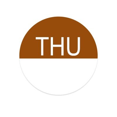 1 1" THU (Reverse Print w/ Space) Water Dissolvable Label