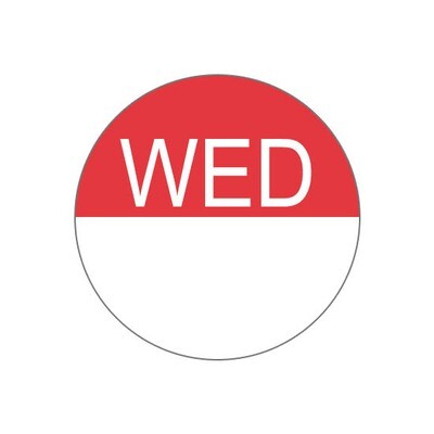 1 1" WED (Reverse Print w/ Space) Water Dissolvable Label