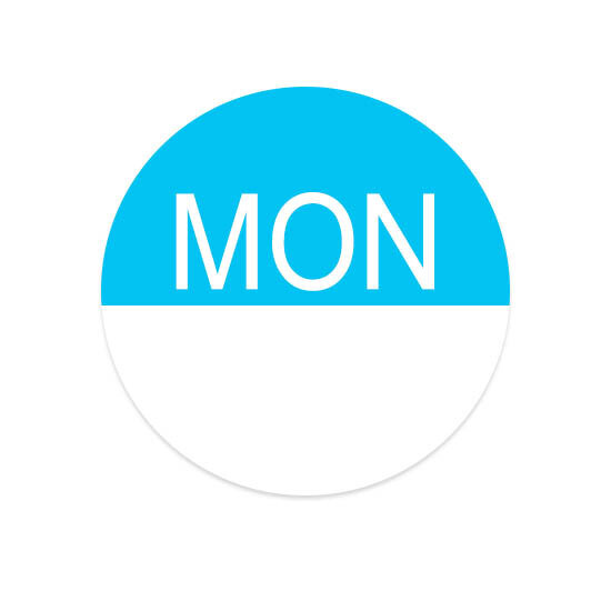 1" MON (Reverse Print w/ Space) Water Dissolvable Label