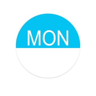 1 1" MON (Reverse Print w/ Space) Water Dissolvable Label