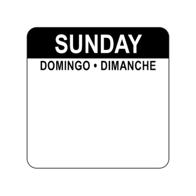 SUNDAY (TRILINGUAL) 1 SUNDAY (TRILINGUAL) 1" - Water Dissolvable